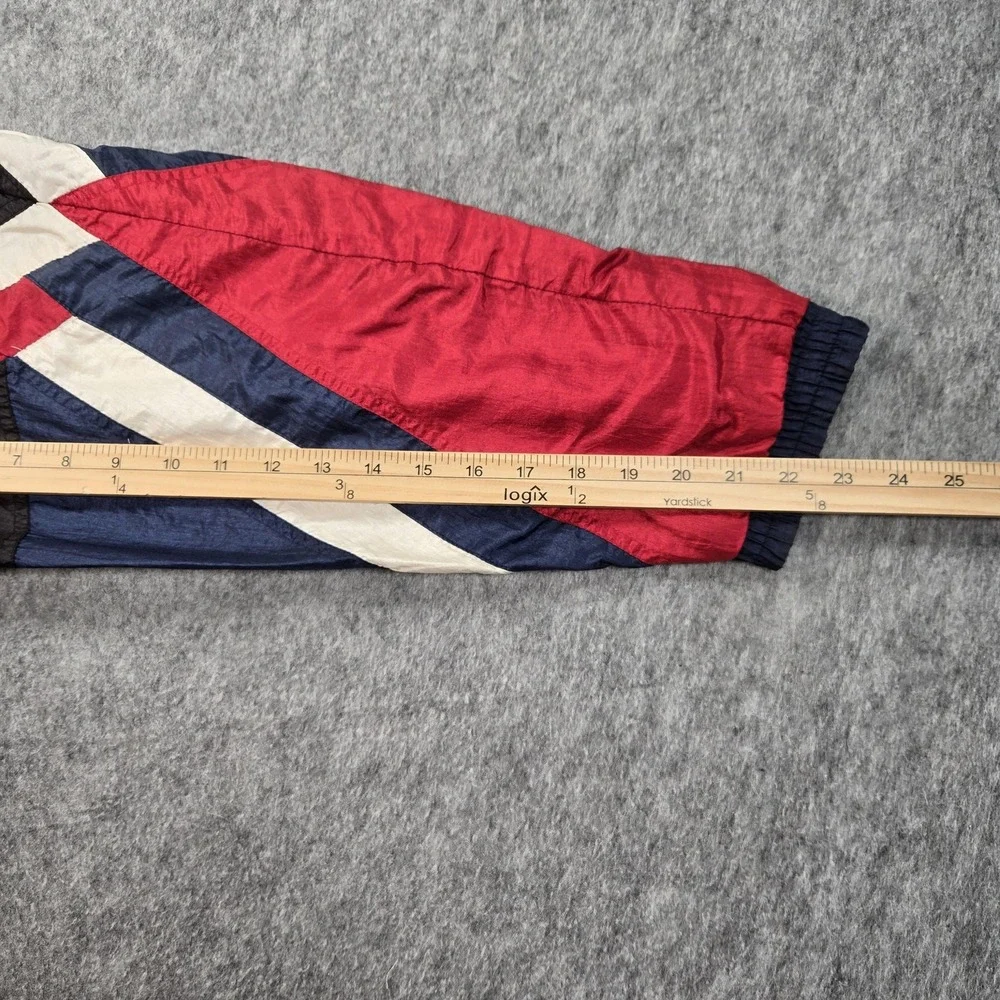 Vintage Lavon‎ Jacket Mens XLT Blue Colorblock Nylon Track Full Zip Windbreaker